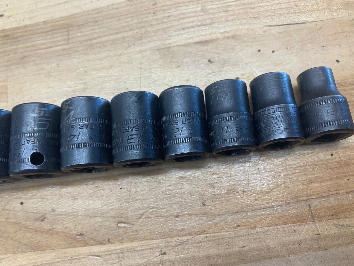 Snap On 3/8" Metric 12 Point Impact Shallow Socket Set 14pc