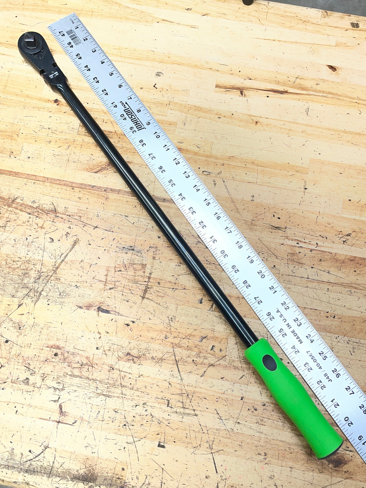 Cornwell 1/2” XL Long Flex Head Ratchet Black/Green USA SRFB76LHNGB