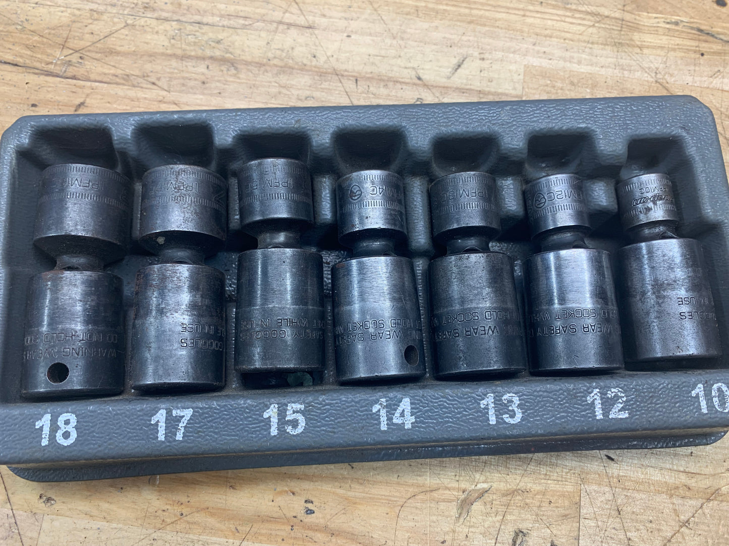 Snap On Metric 3/8” Impact Swivel Universal Socket Set 207IPFM