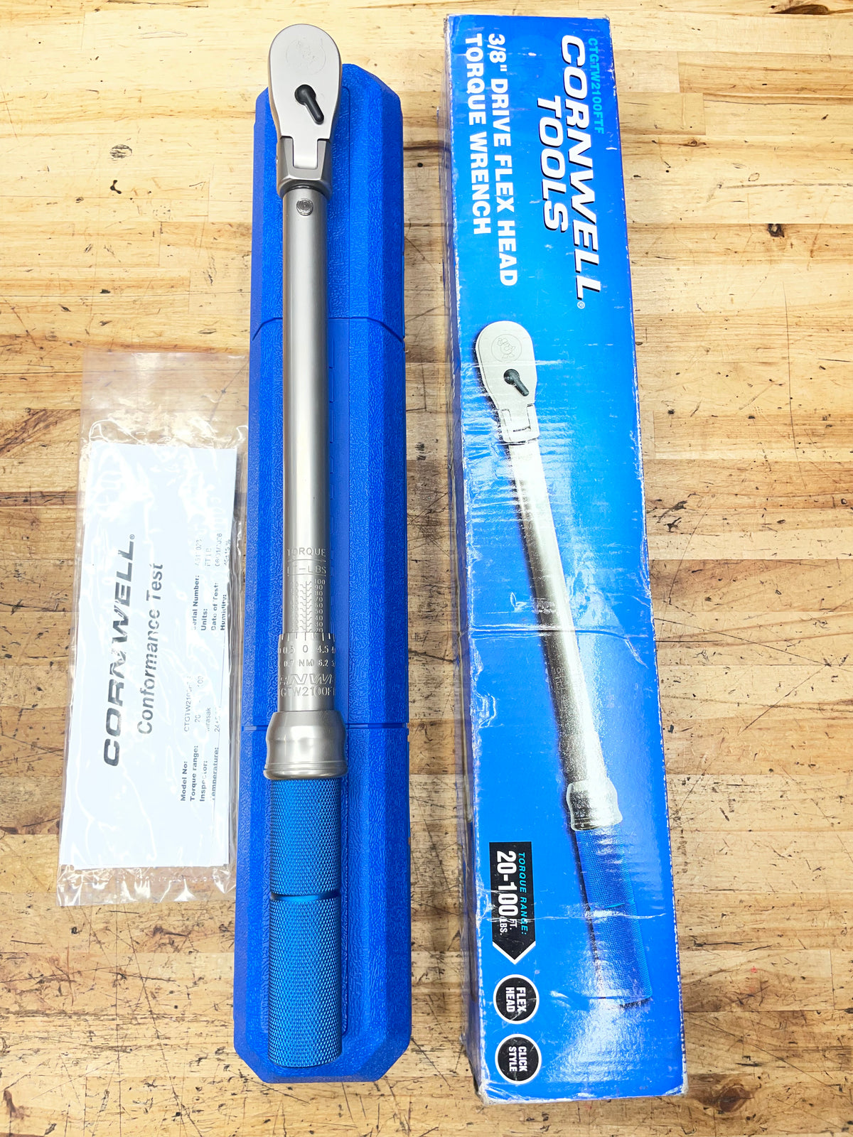 Cornwell 3/8” Click Type Torque Wrench 20-100FtLb. BRAND NEW CTGW2100FTF