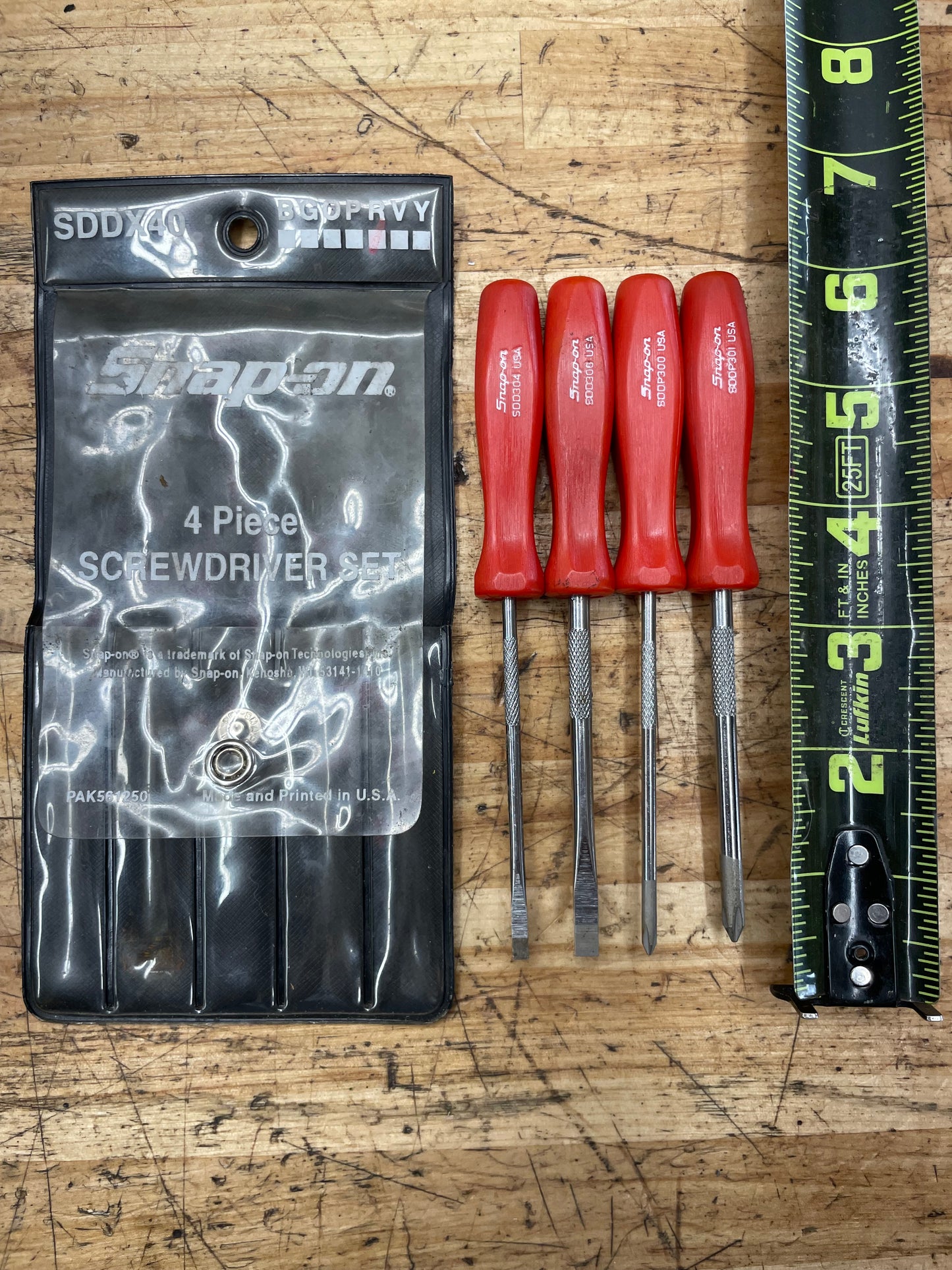 Snap On Red Hard Handle Mini Screwdriver Set USA SDDX40