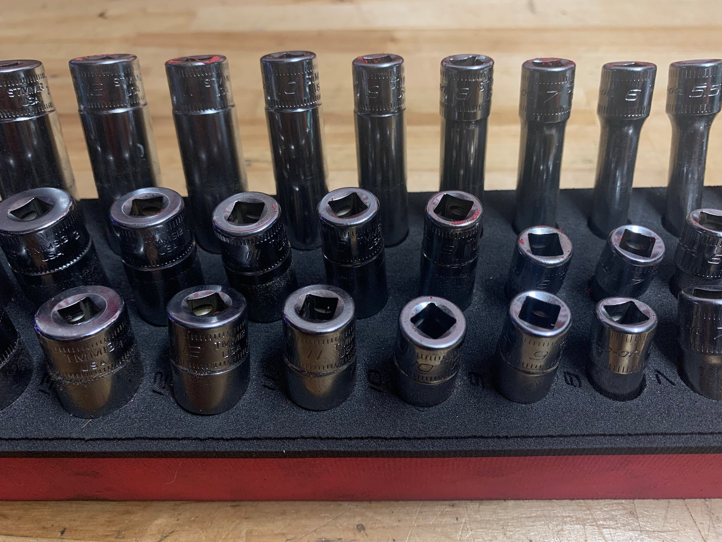 Snap On 1/4" Metric Master Socket Set in Foam. 142STMMSYFR1