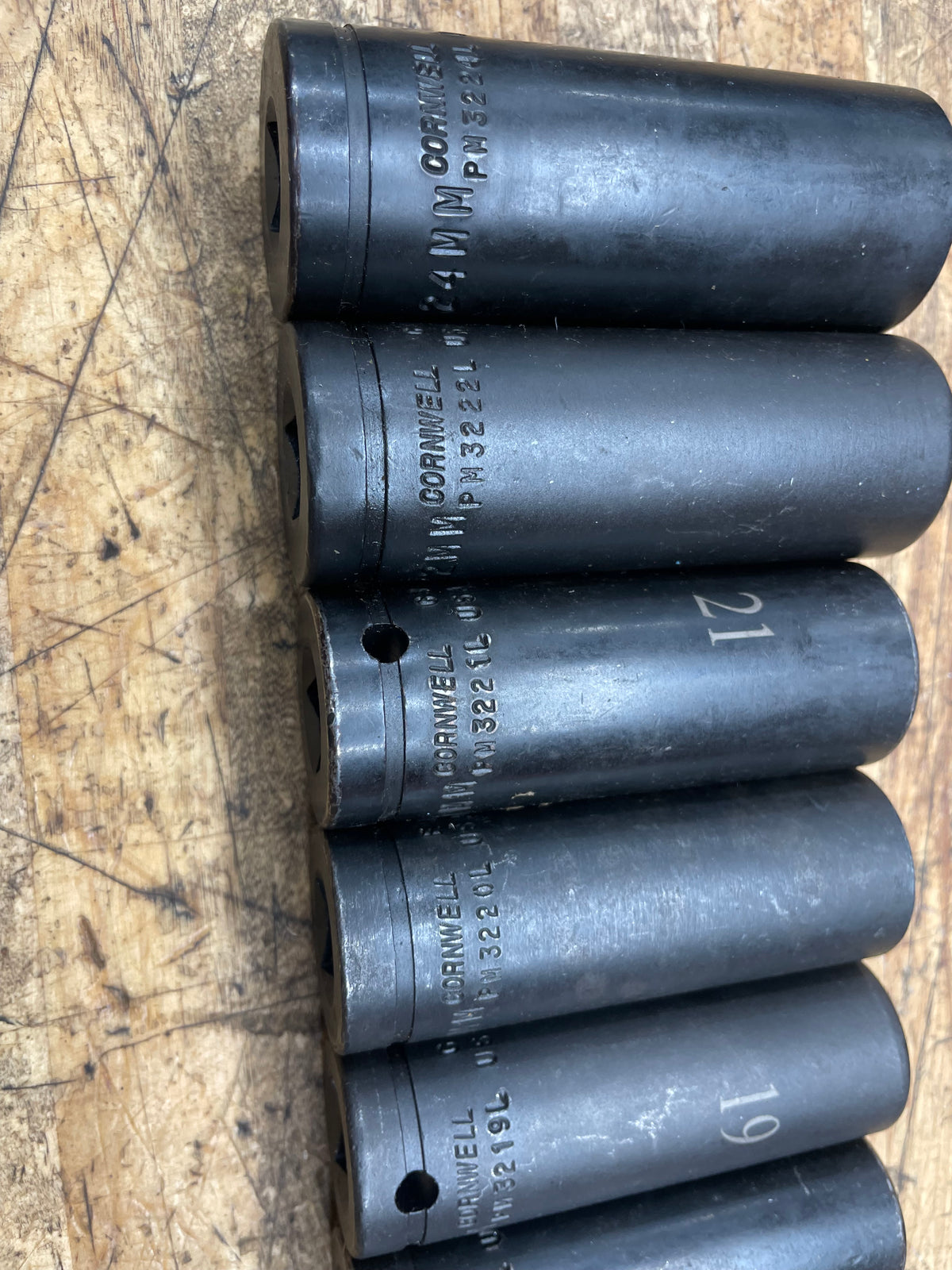 Cornwell 1/2” Metric Deep Impact Socket Set 10-24mm 14pc USA