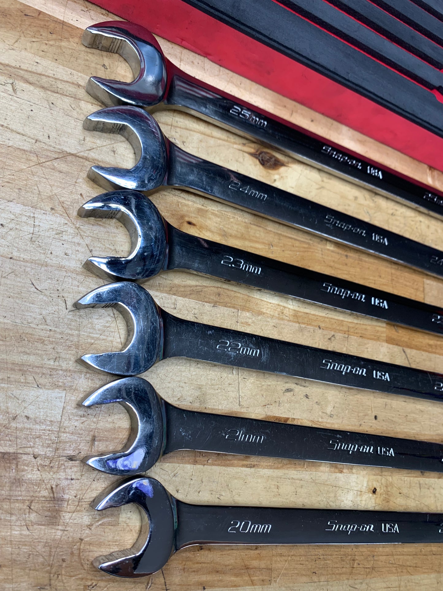 Snap On Metric Combo Foam Wrench Set 20-25mm USA SOEXM02FMBR