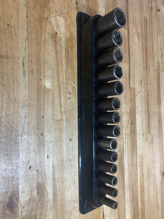 Snap On 14pc 3/8" Deep Impact Metric socket set 214SIMFMYA