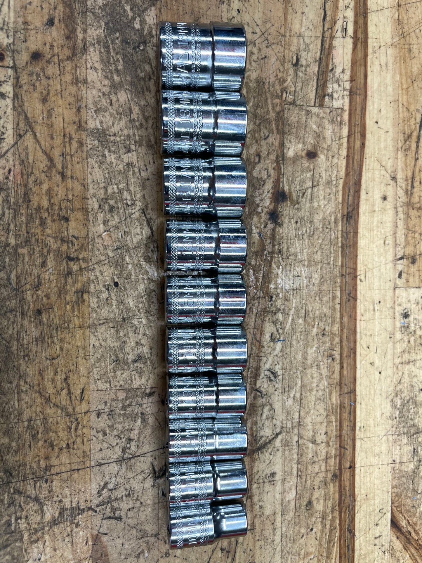 Mac 3/8” Metric Shallow Socket Set 10pc 10-19mm