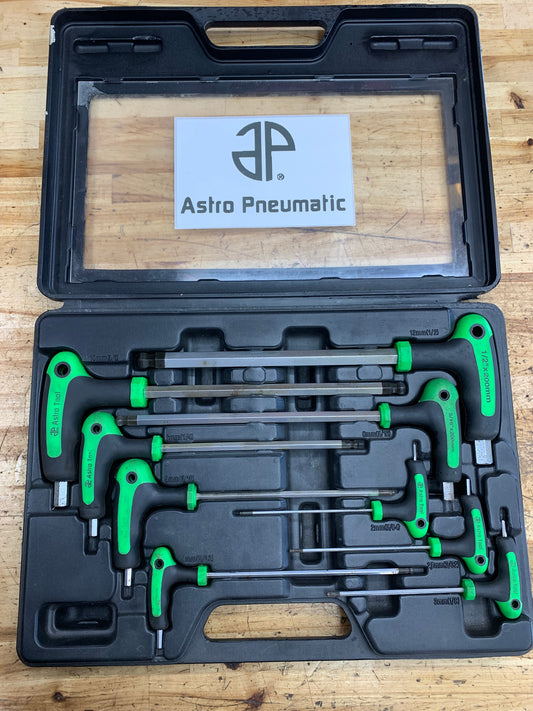 Astro Pneumatic T-Handle Metric Ball End Hex Key Set 1025