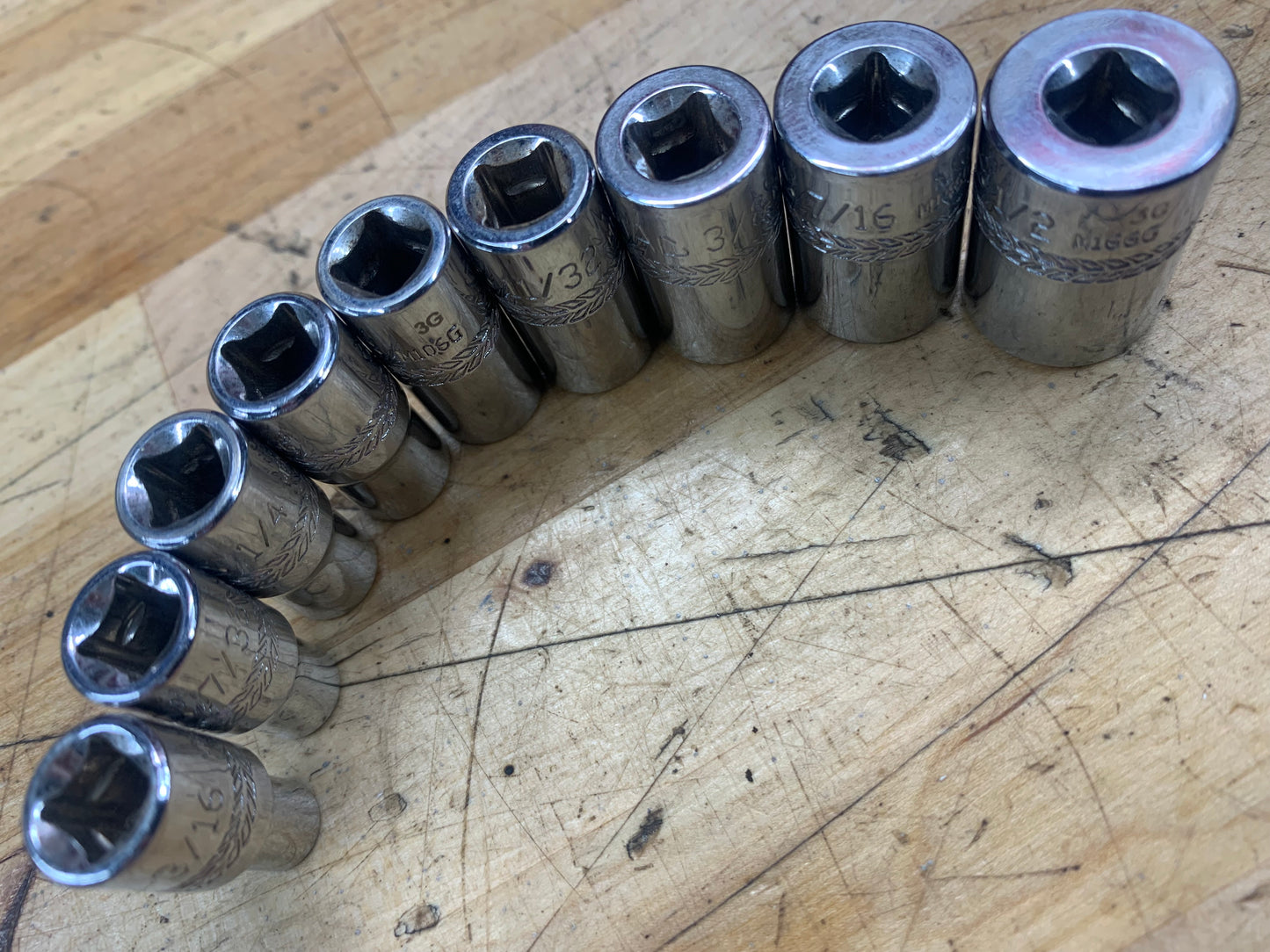 Mac Tools SAE 1/4" Socket Set  9pc