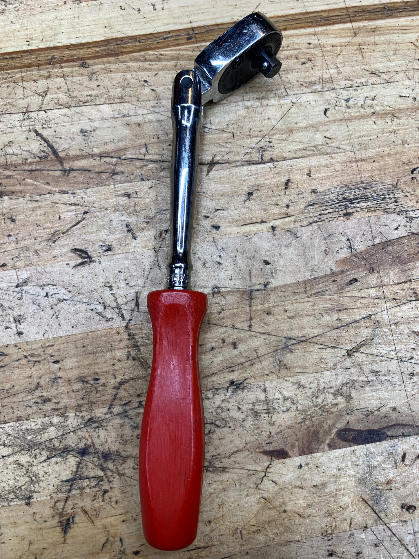 Snap On 1/4” Flex Head Ratchet Red Hard Handle USA THLFD72