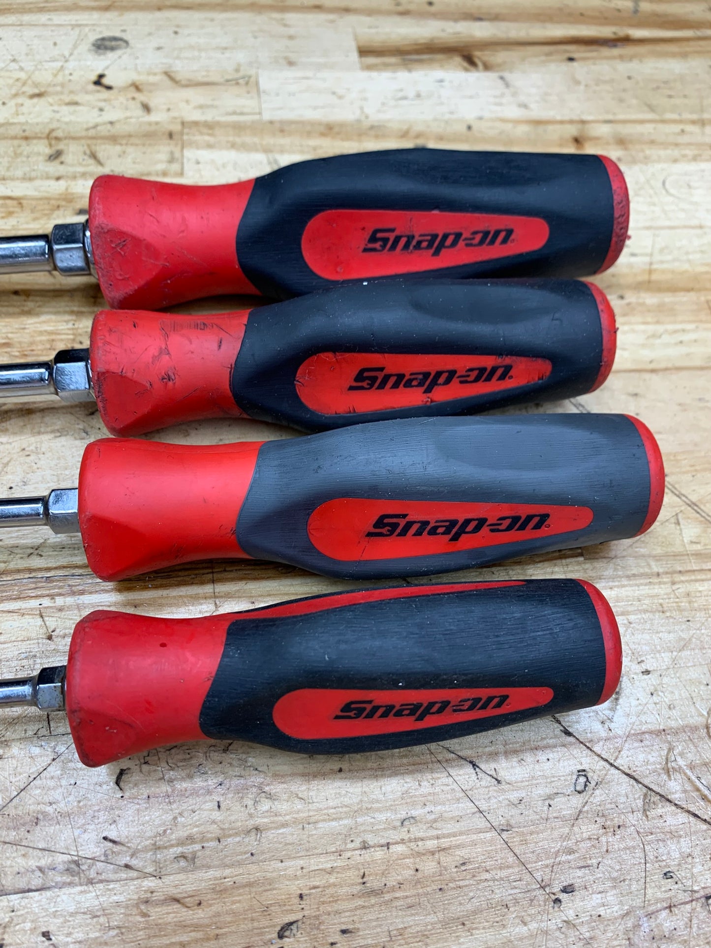 Snap On 4pc Flathead Instinct Handle Screwdriver Set USA
