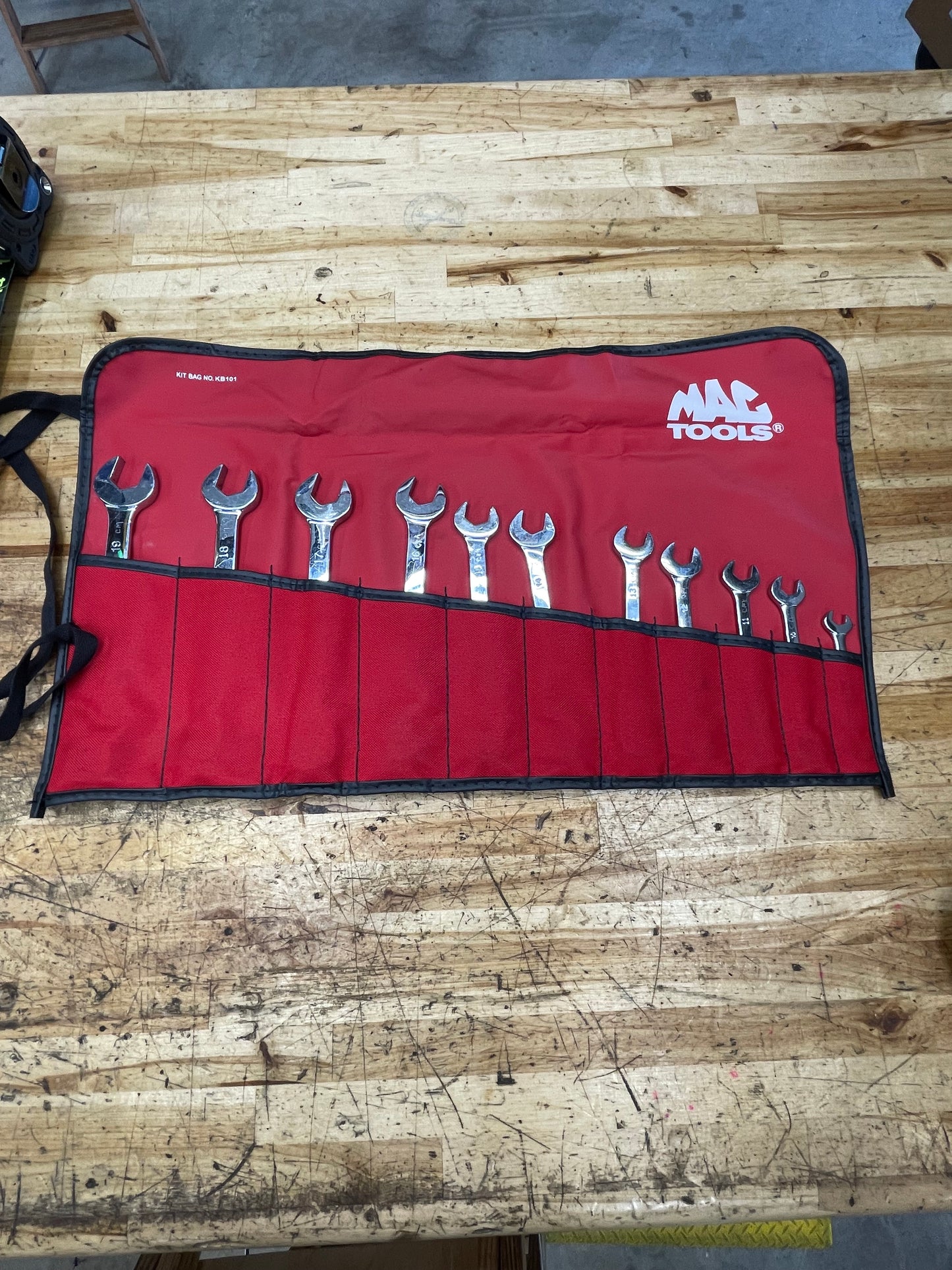 Mac Metric Short Pattern Combo Wrench Set 10pc 10-19mm USA