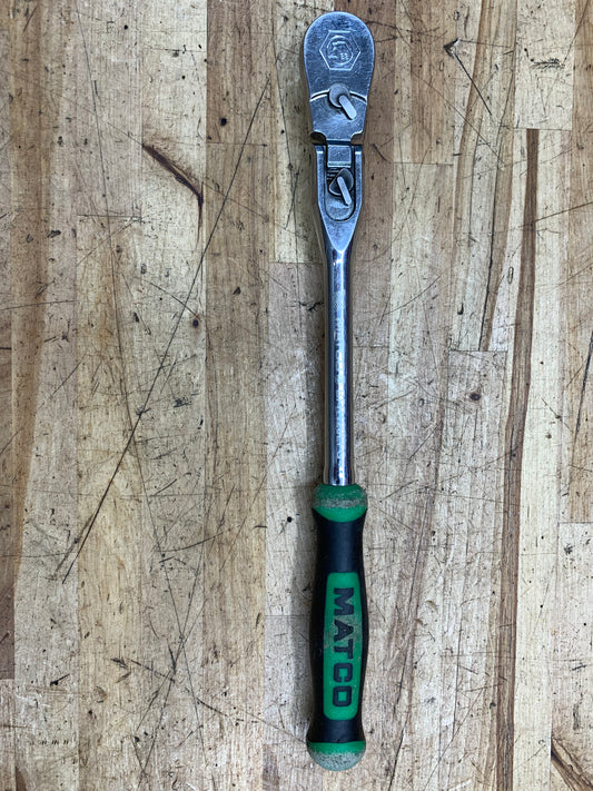 Matco 3/8" Locking Flex Head Ratchet 88 Fine Tooth Green BFR128LFG USA