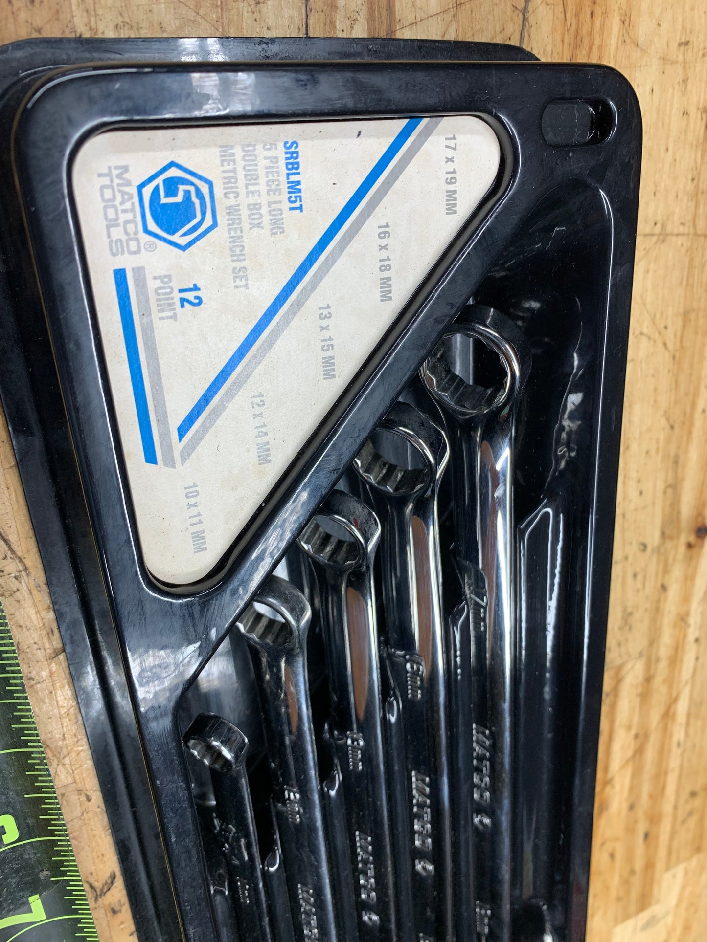 Matco Metric Offset Box Wrench Tray Set 5pc USA SRBLM5T