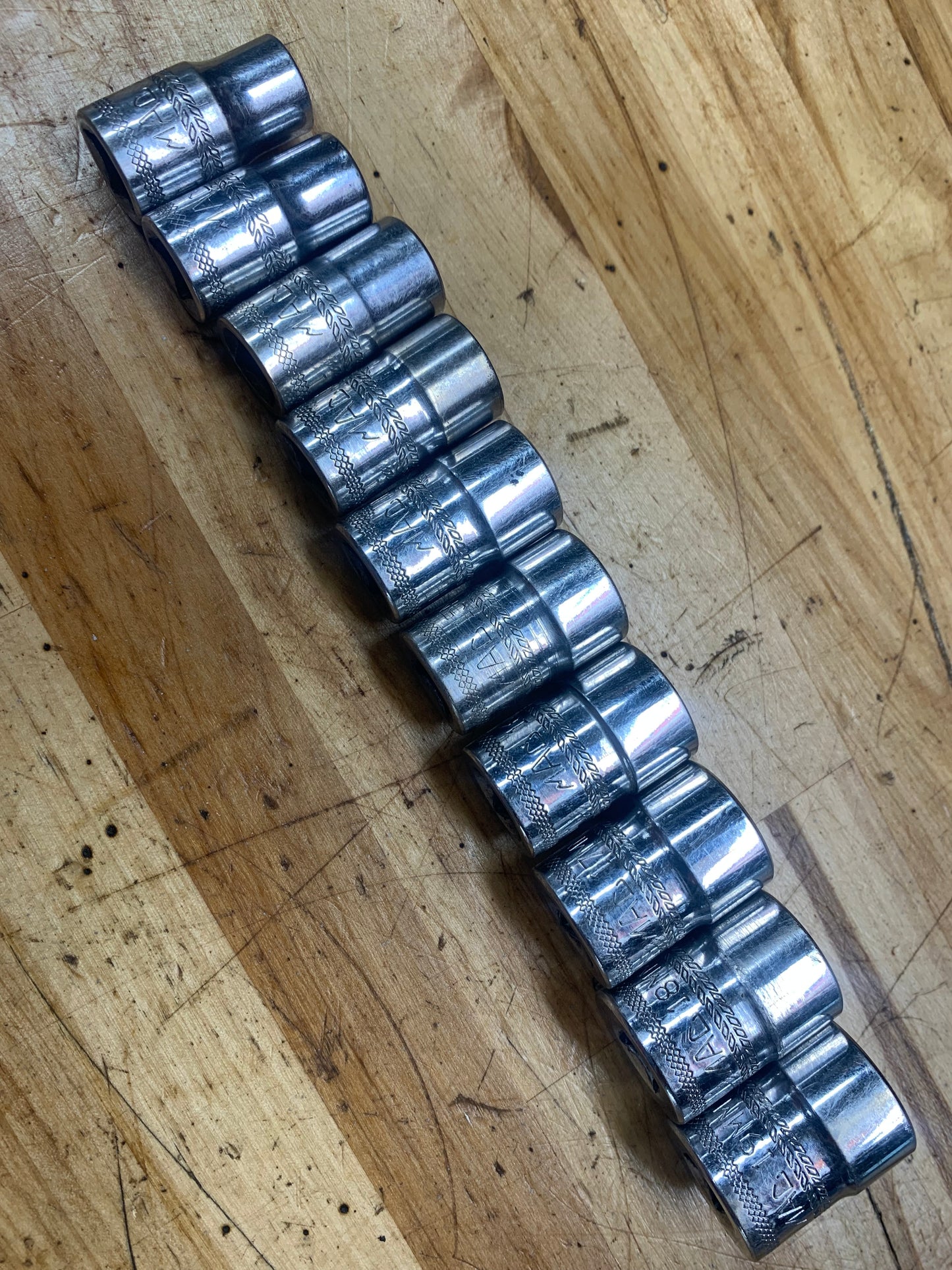 Mac Tools 3/8 Metric Shallow Socket Set 10pc  6pt