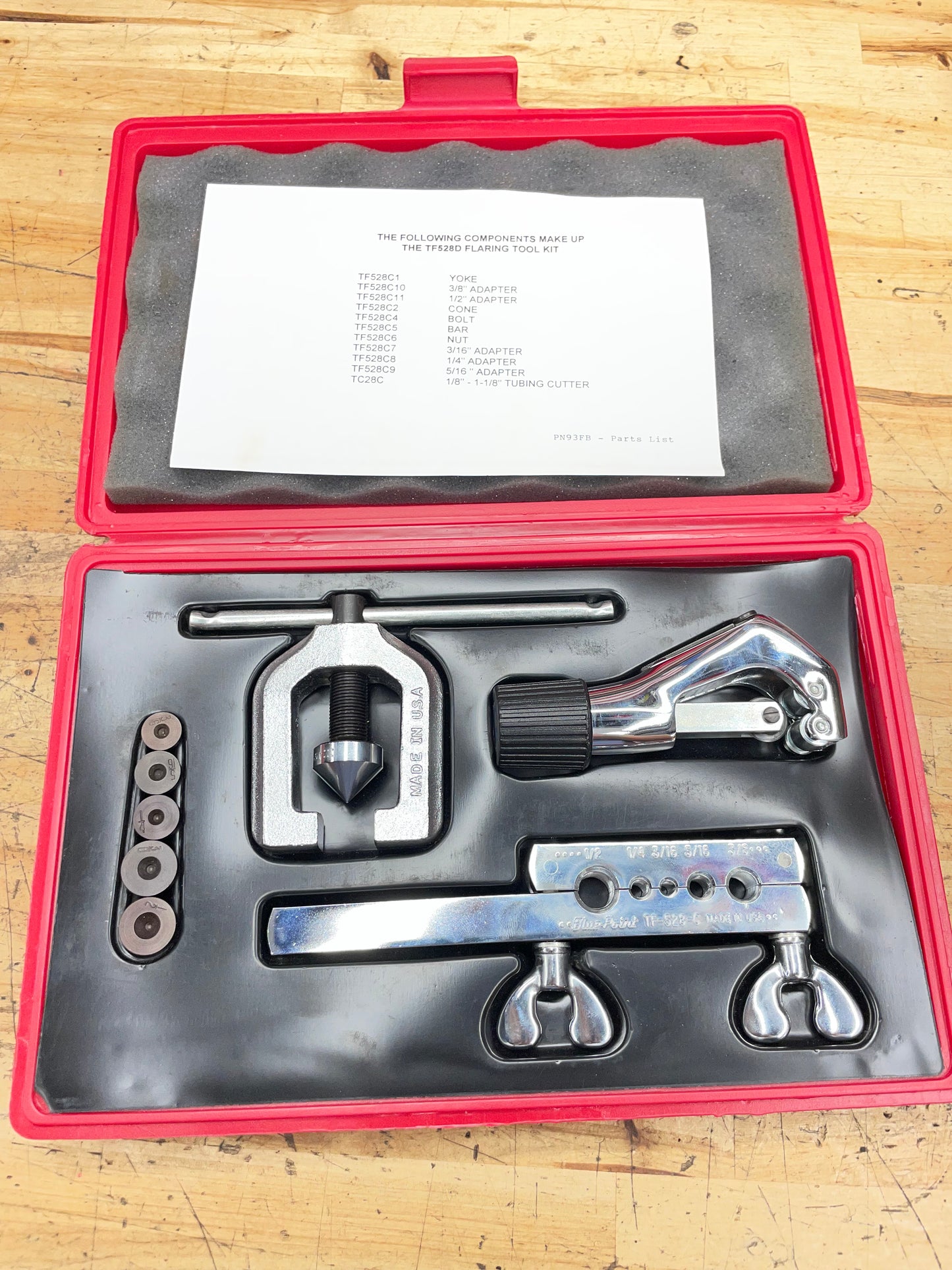 Blue Point Brake Double Flaring Tool Set NEW USA TF528D