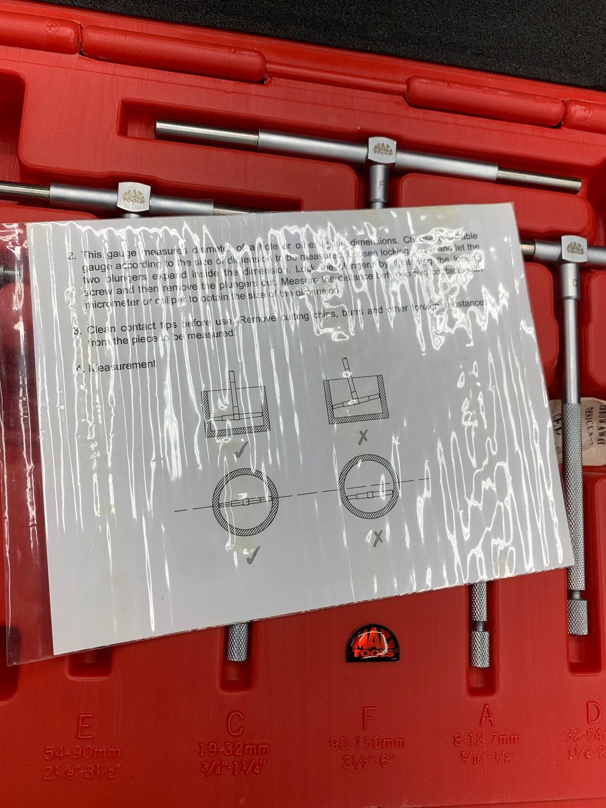 Mac Tools Telescoping Gauge Set LIKE NEW TGS6
