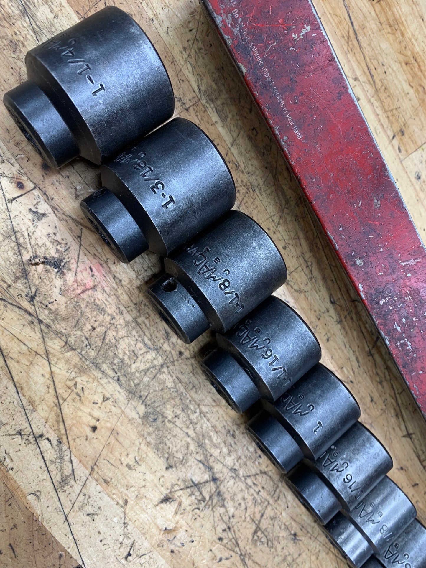 Mac Tools 1/2” SAE Impact Shallow Socket Set 15pc W/ Tray USA SVP156BRPT