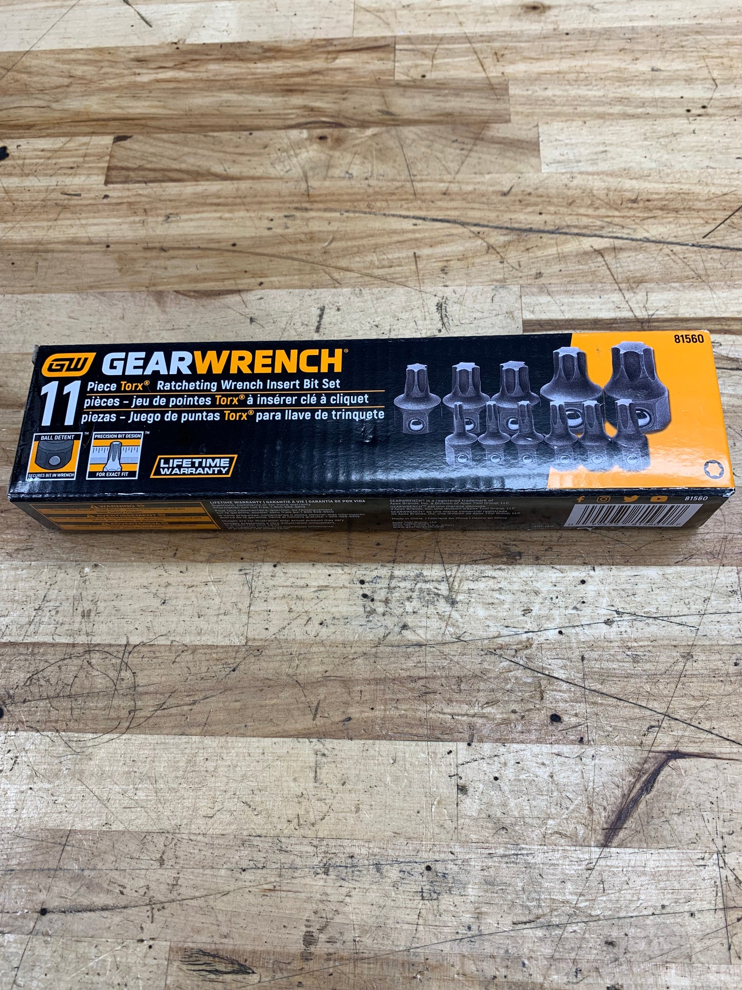 Gearwrench 11pc Torx Ratcheting Wrench Insert Bit Set 81560
