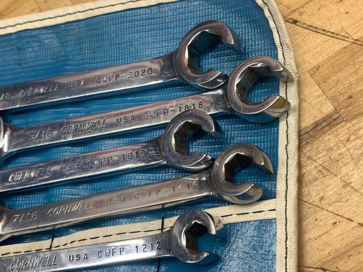 Cornwell SAE Flare Line Wrench Set Pouch USA K-52