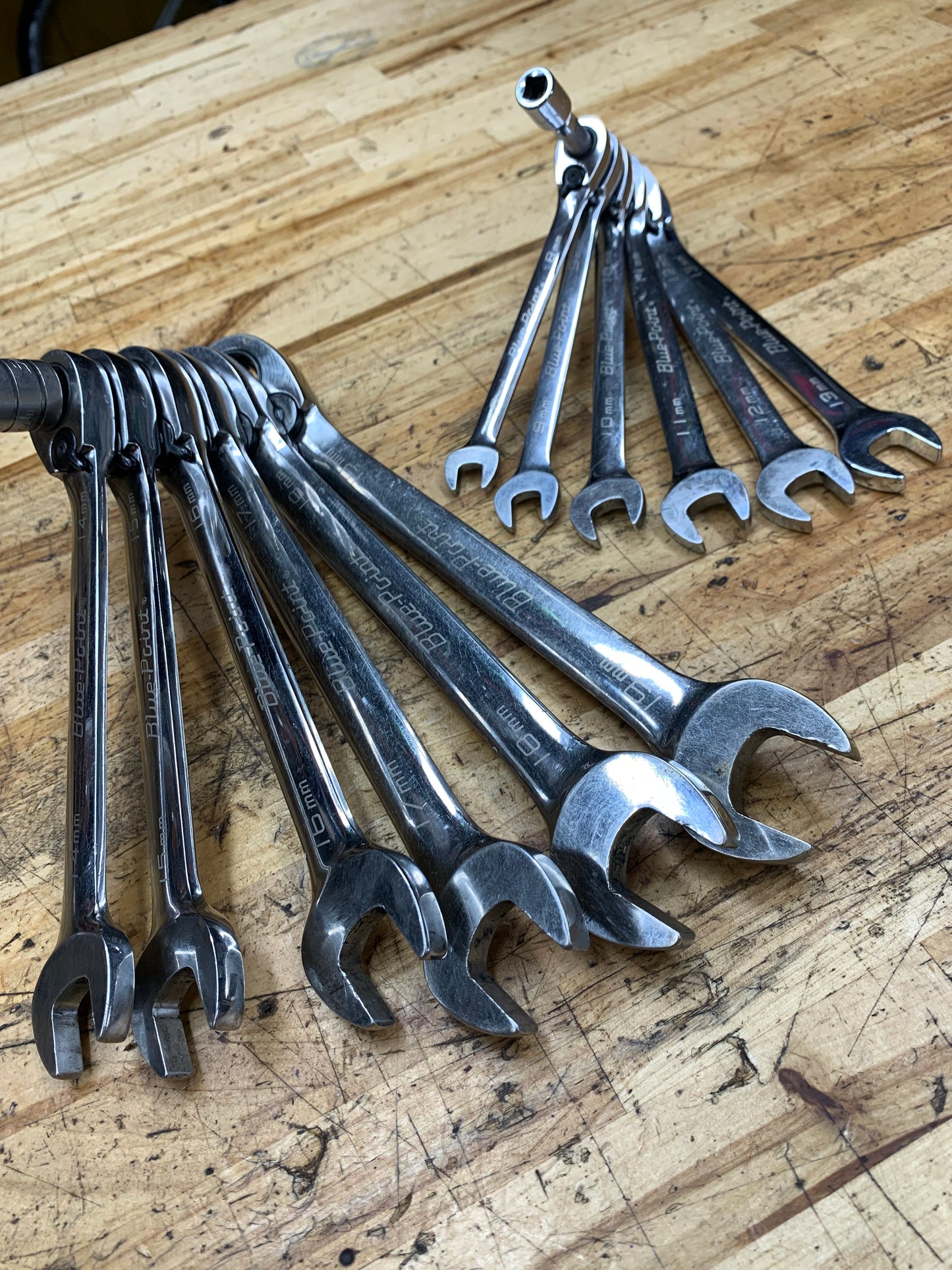 Blue Point Metric Ratcheting Combo Wrench Set 8-19mm 12pc BOERM712