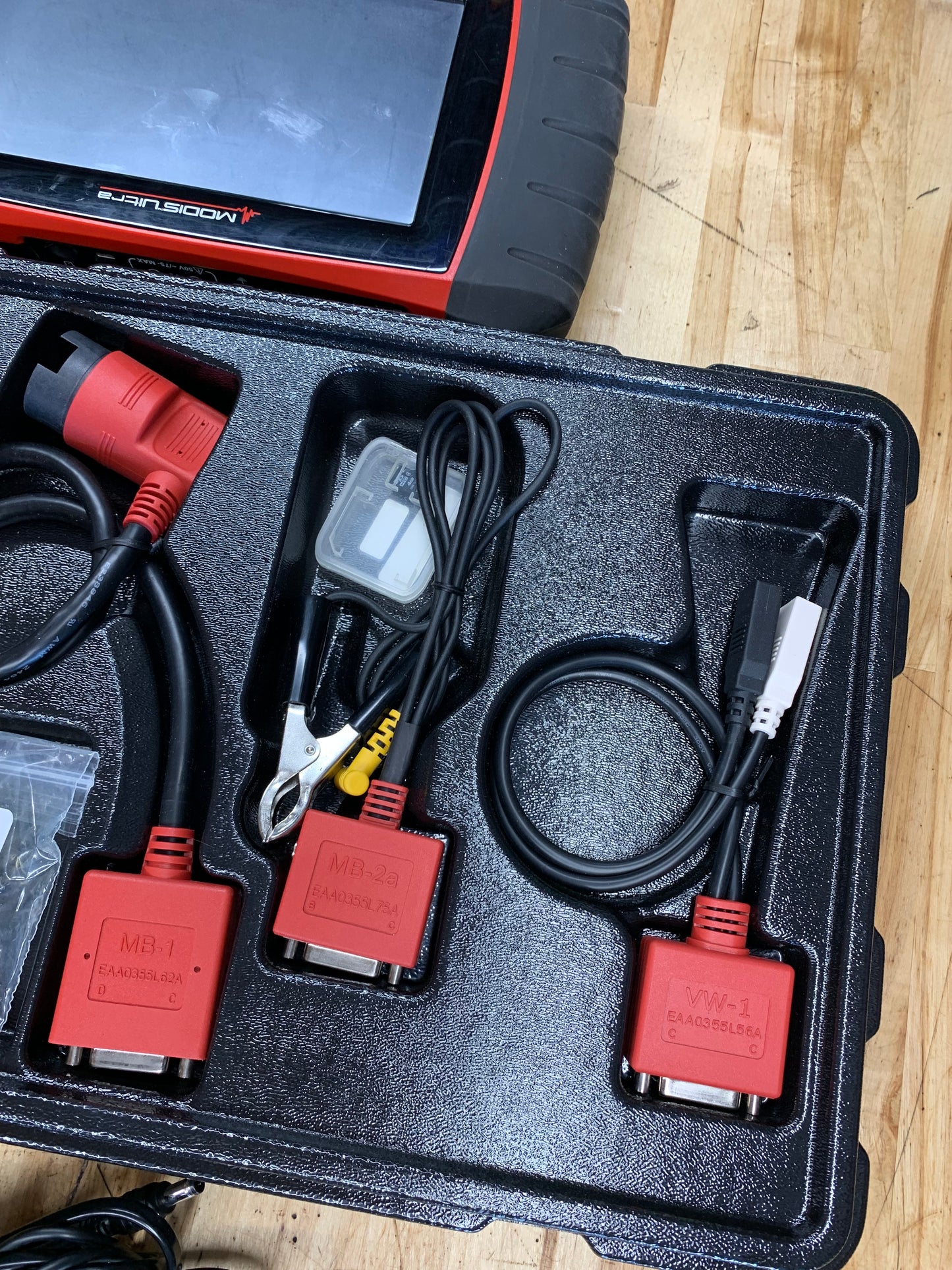 Snap On Modis Ultra Scan Tool OSCILLOSCOPE & European OBD Adapter Tray Set EEMS328