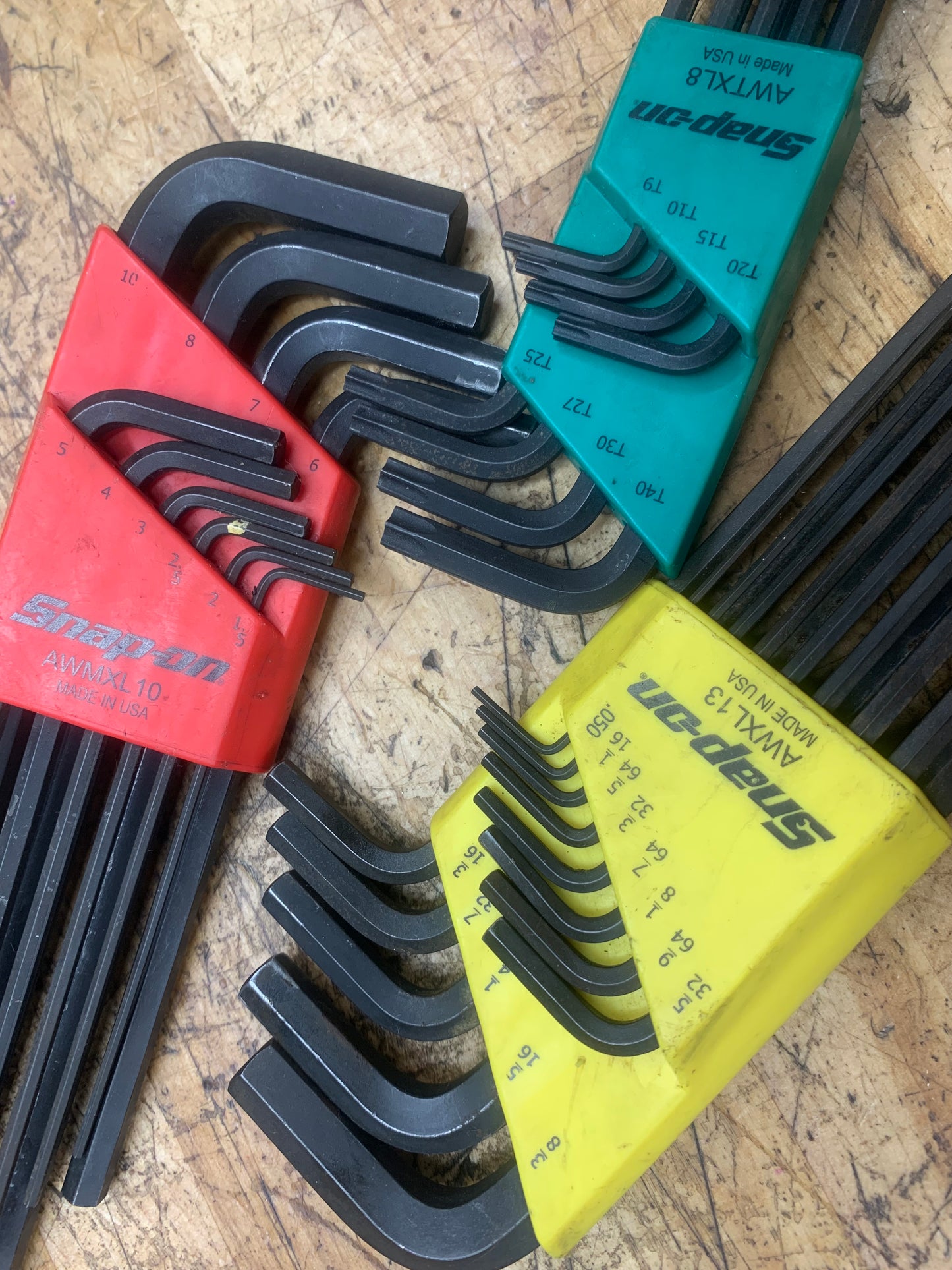Snap On 3pc Hex Key Set: SAE, Metric, And Torx USA
