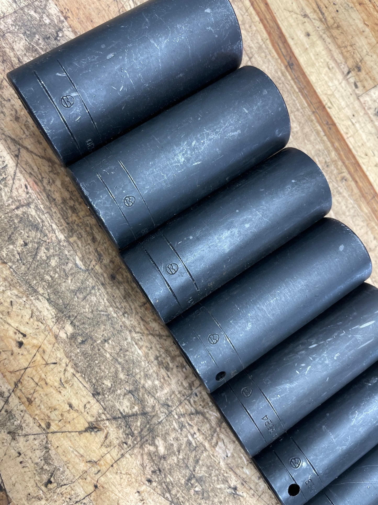 CAT by Snap On 1/2” SAE Deep Impact Socket Set 12pc USA 7/16” to 1-1/8”