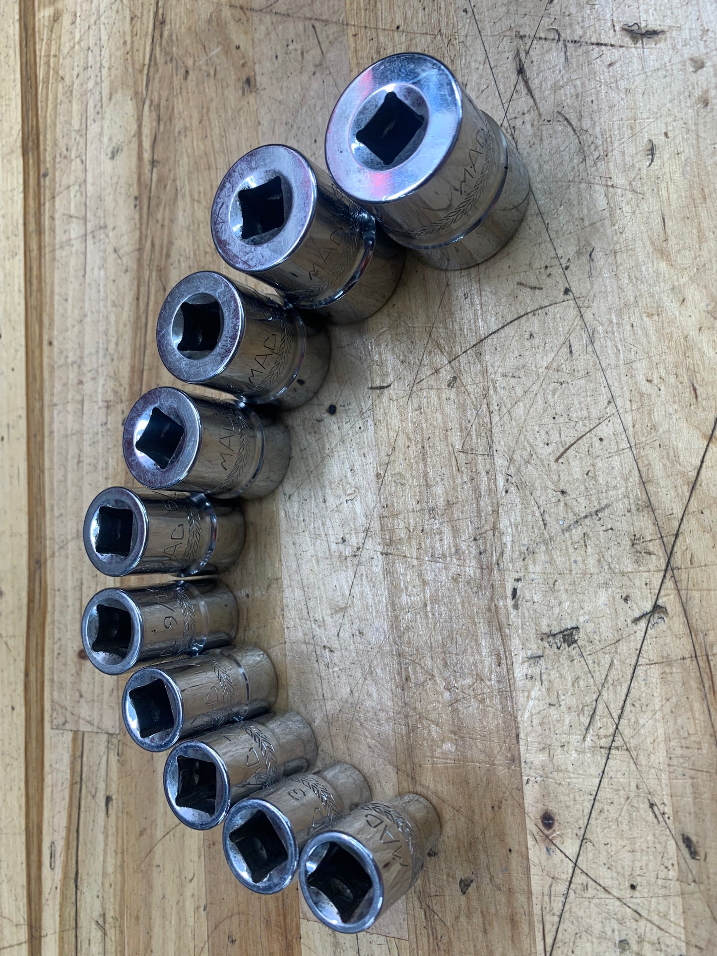 Mac Tools 3/8" SAE Shallow Socket Set 10pc 6pt