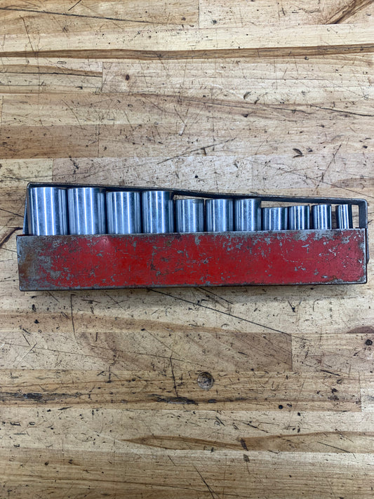 Snap On 3/8" SAE Vintage Deep Socket Set 11pc USA KTA-231B