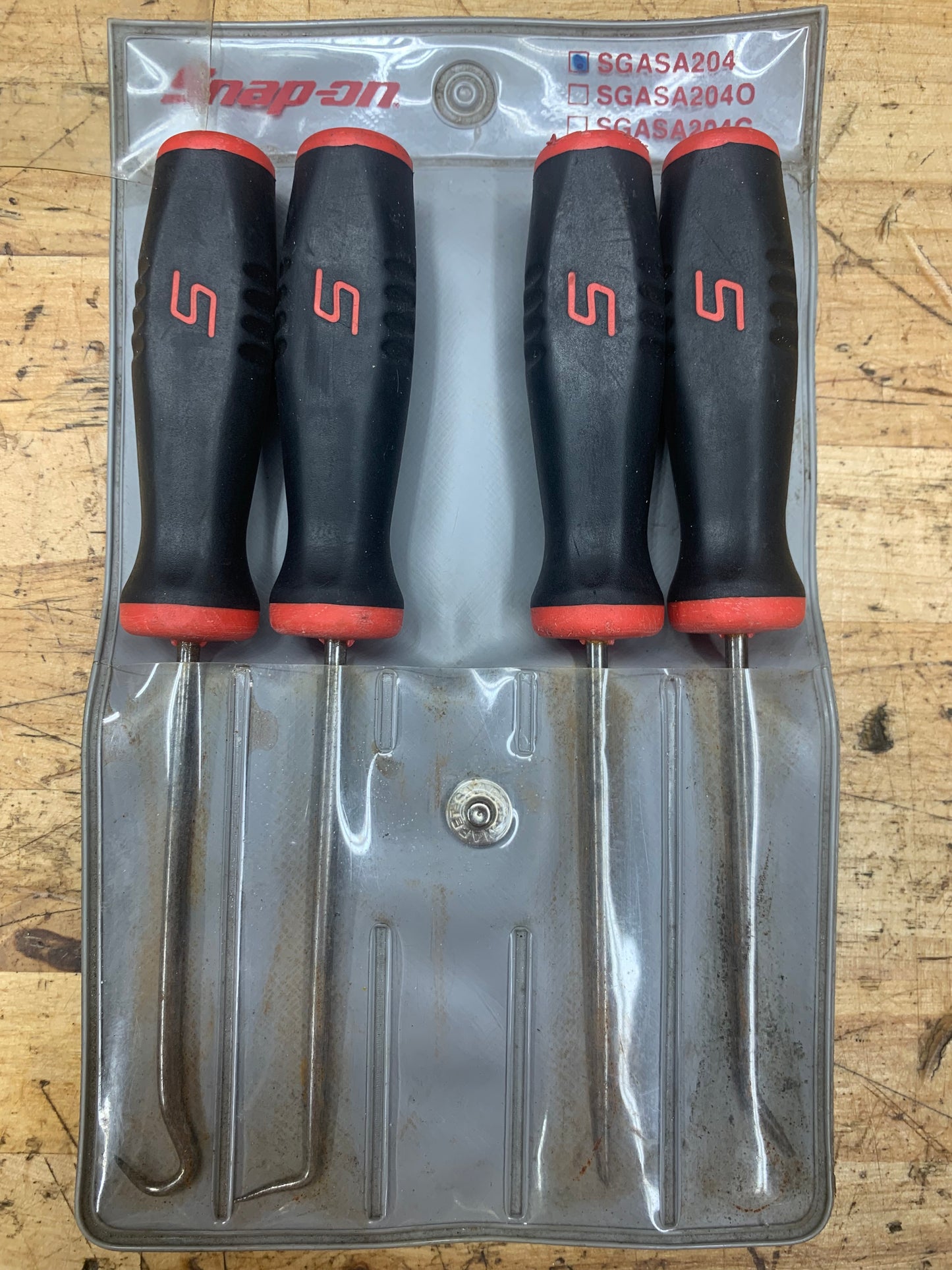 Snap On Mini Pick Set Vintage Soft Grip Pouch Set USA SGASA204