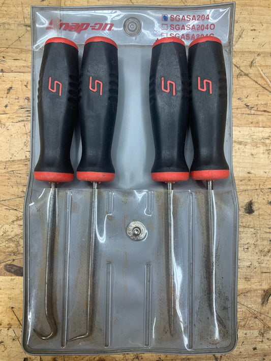 Snap On Mini Pick Set Vintage Soft Grip Pouch Set USA SGASA204
