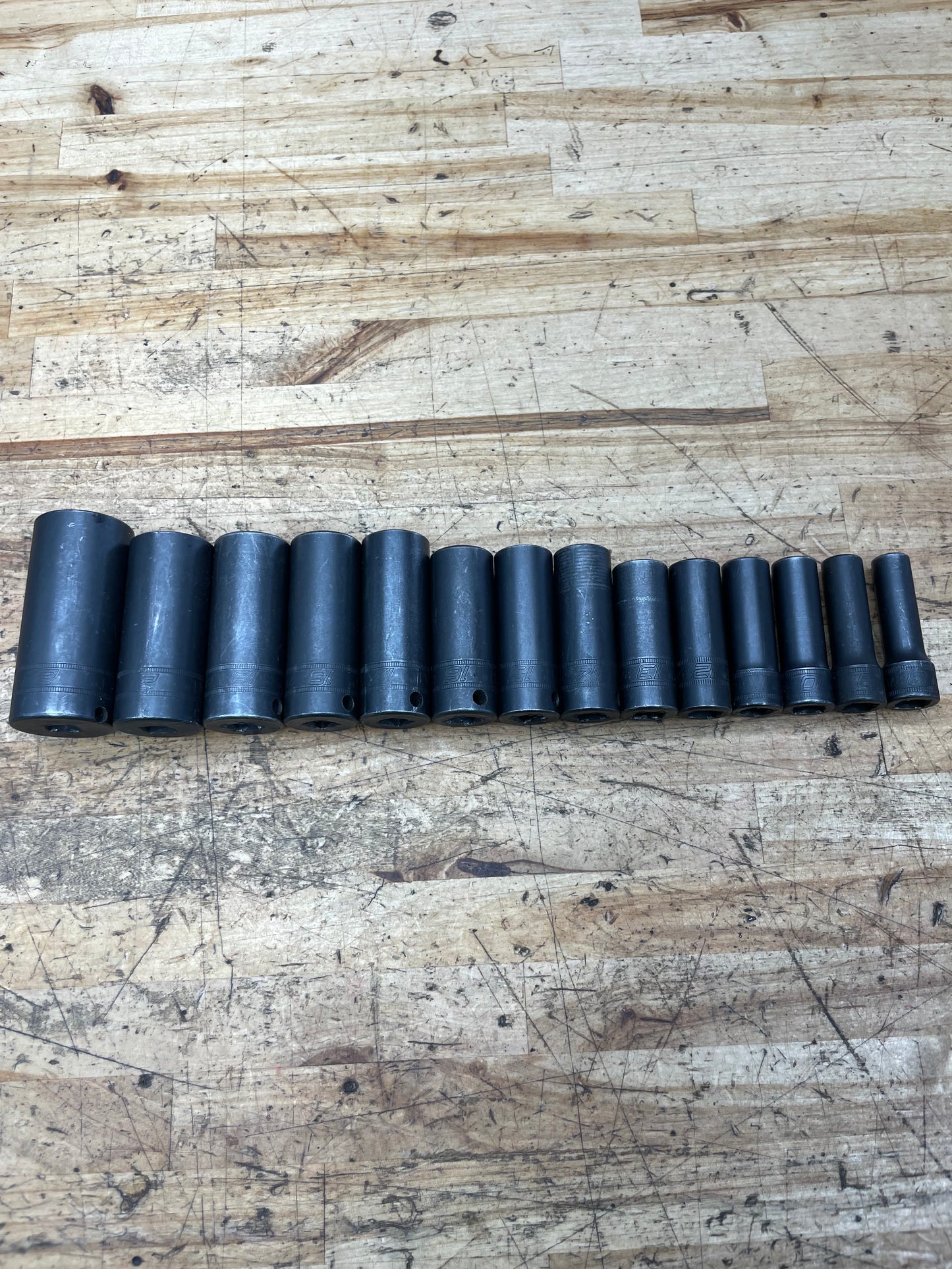 CAT by Snap On 3/8” Metric Deep Impact Socket Set 14pc USA 8-24mm