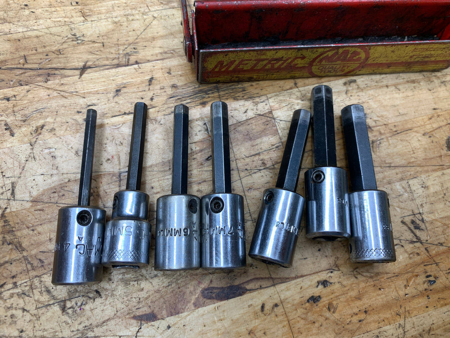 Mac Tools 3/8” Metric Hex Bit Socket Tray Set 7pc