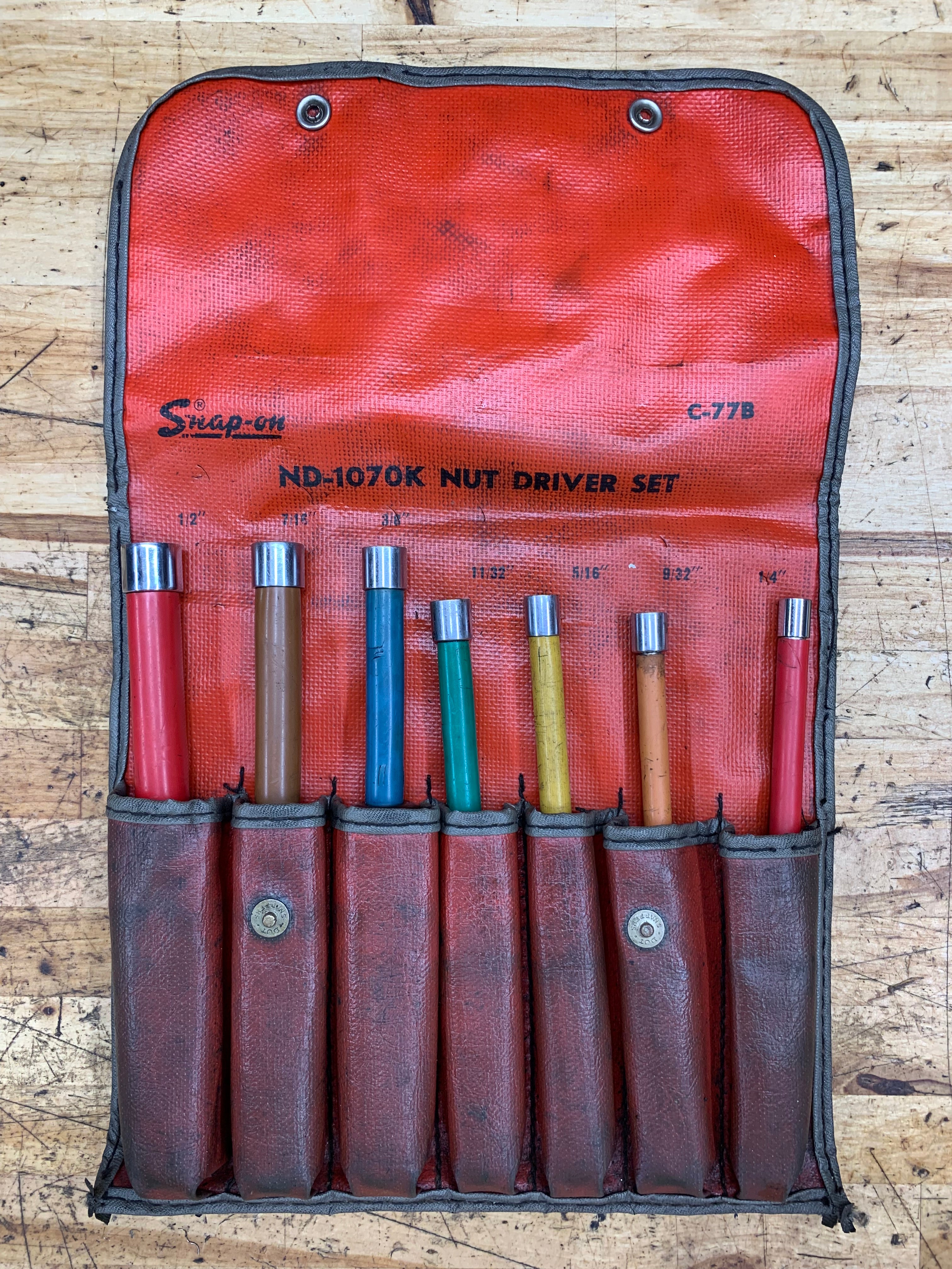 Snap On Vintage SAE Nut Driver Set 7pc. USA ND-1070K – MRC Tools LLC
