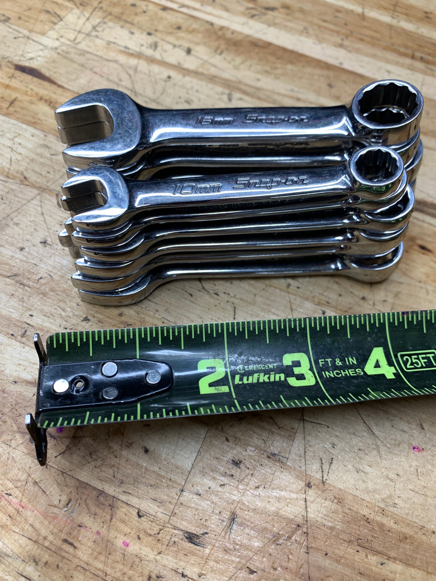 Snap On Metric Stubby Wrench Set 10-19mm 10pc  USA OXIM710B