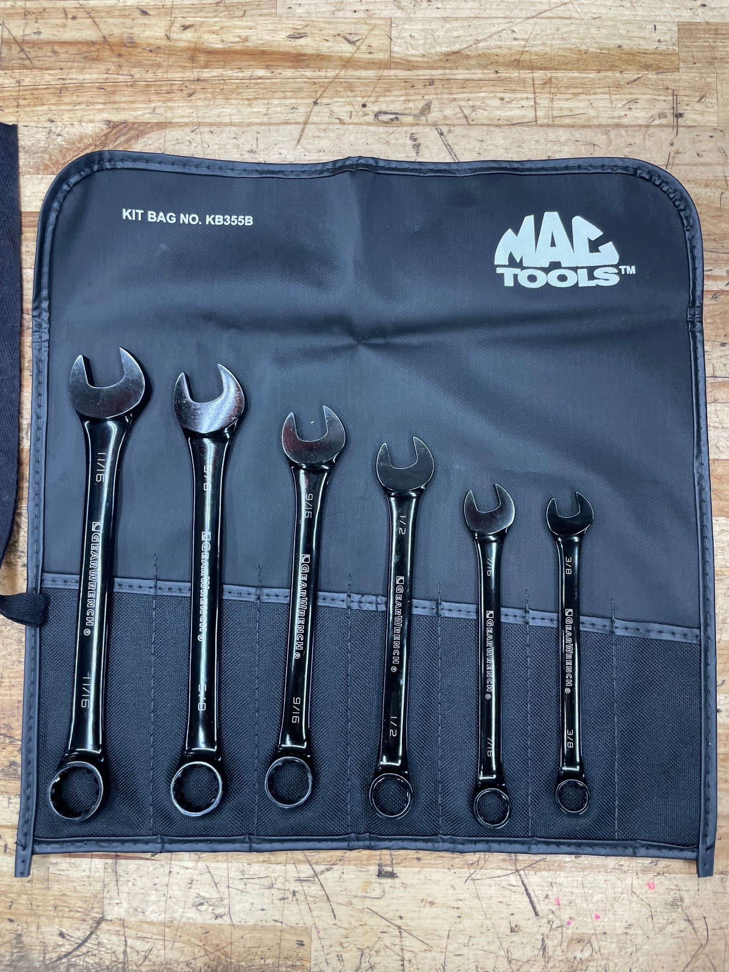 Gearwrench SAE Combo Wrench Set RARE Gloss Black 6pc 3/8”-11/16” BRAND NEW