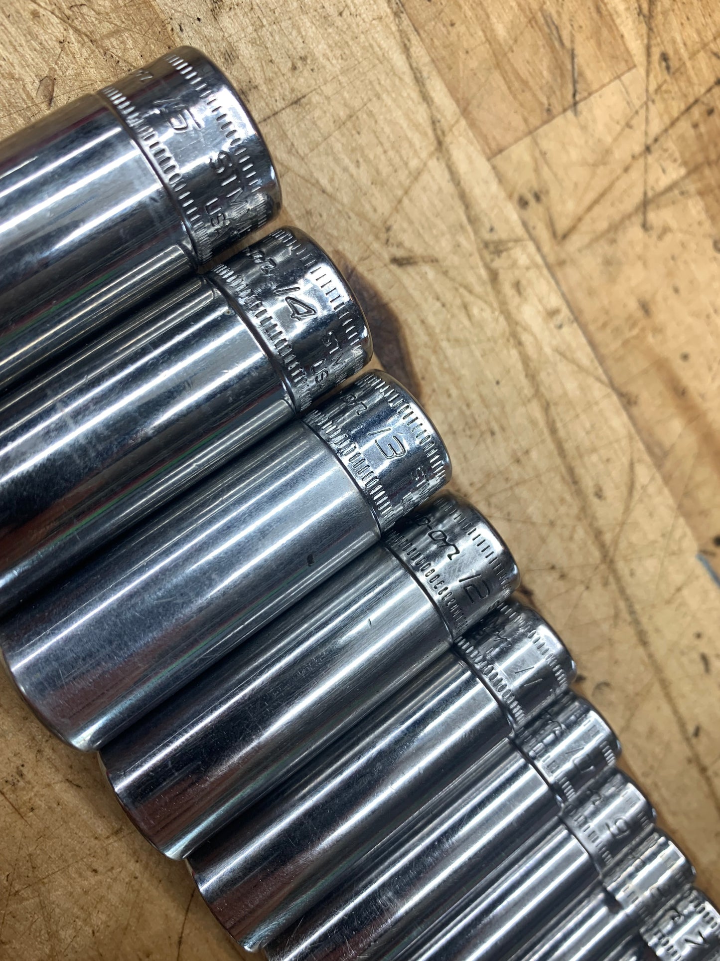 Snap On 1/“4 Metric Deep Socket Set 12pc USA  112STMMY