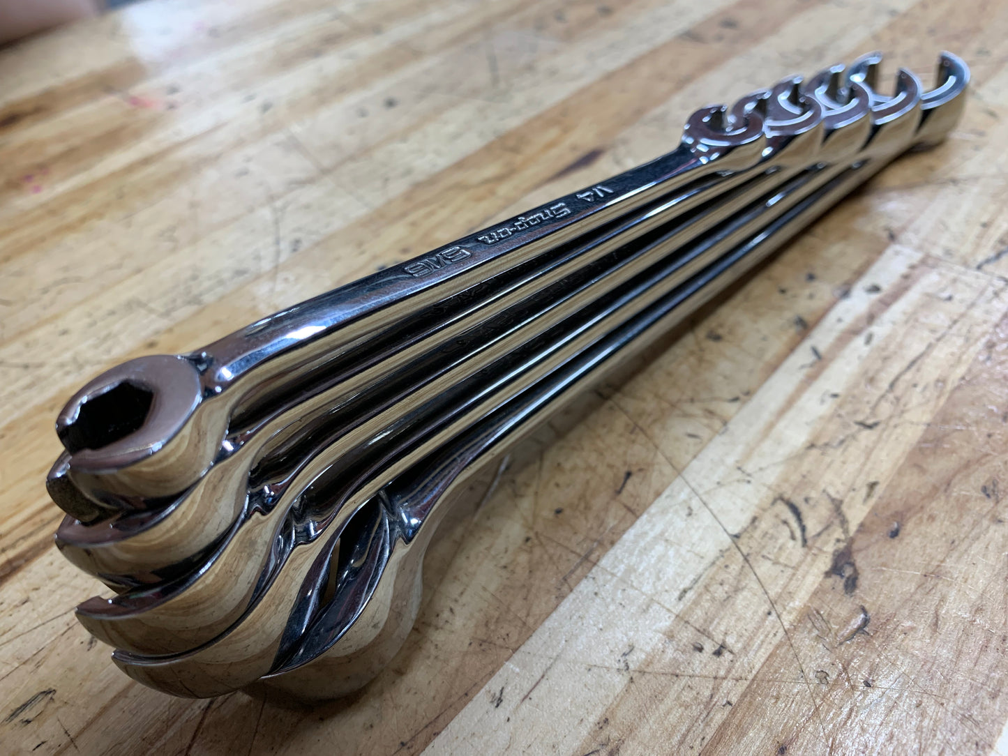 Snap On SAE Flare Wrench Set 5pc USA 1/4"-13/16" RXFS605B
