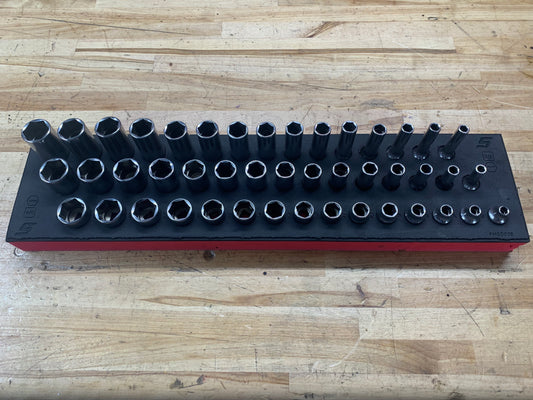 45pc Snap On 3/8” metric foam socket master set 245SFMSFR