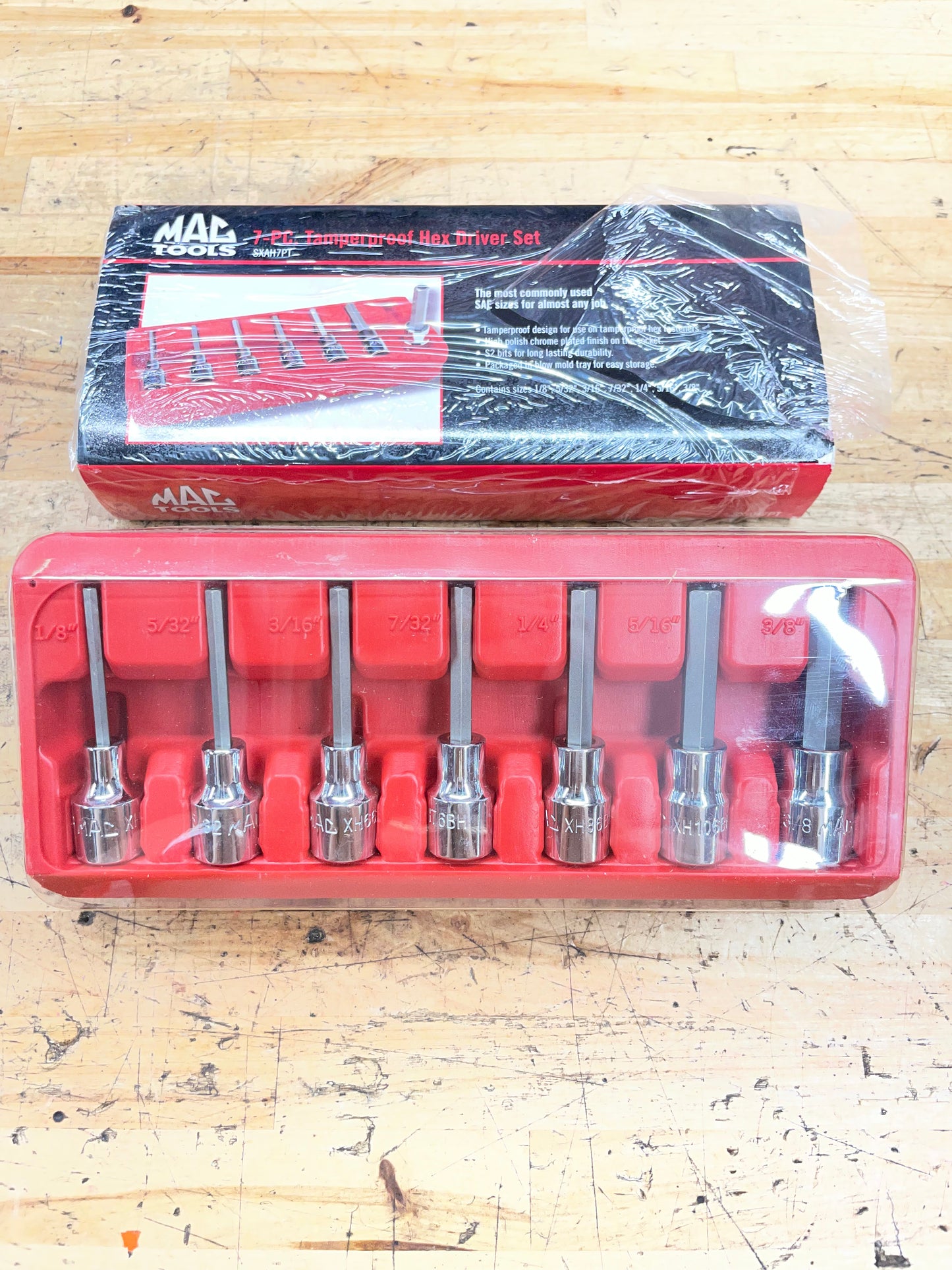 Mac Tools SAE Tamperproof Hex Bit Socket Set  SXAH7PT