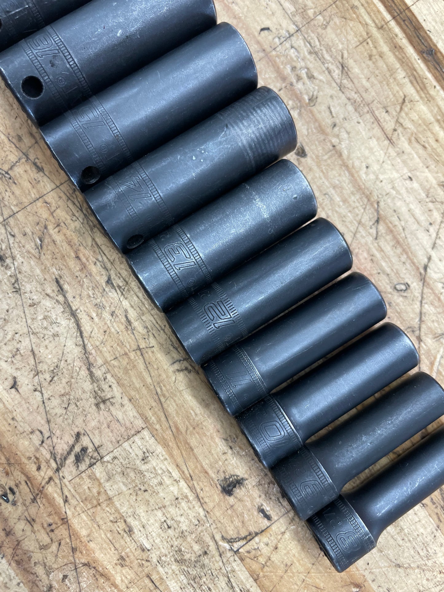 CAT by Snap On 3/8” Metric Deep Impact Socket Set 14pc USA 8-24mm