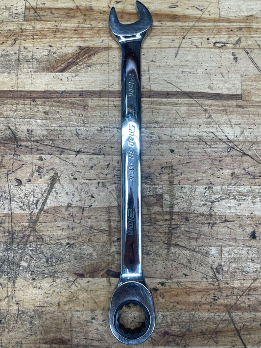 Snap On 21mm Ratcheting Combo Wrench USA OXRM21