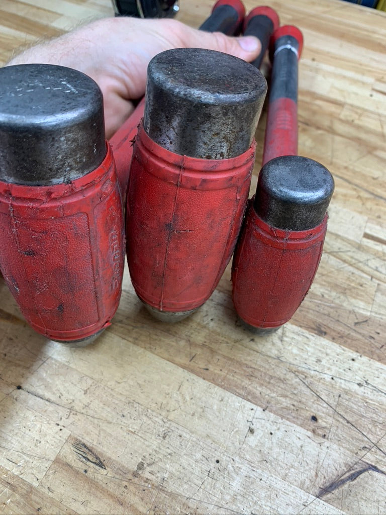 Snap On Ball Peen Hammer Set Deadblow 3pc 16oz, 32oz, 40oz