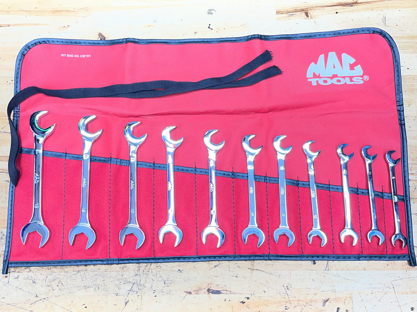Mac Tools Metric Four Way Angle Open Wrench Set 10pc 10-19mm USA LIKE NEW