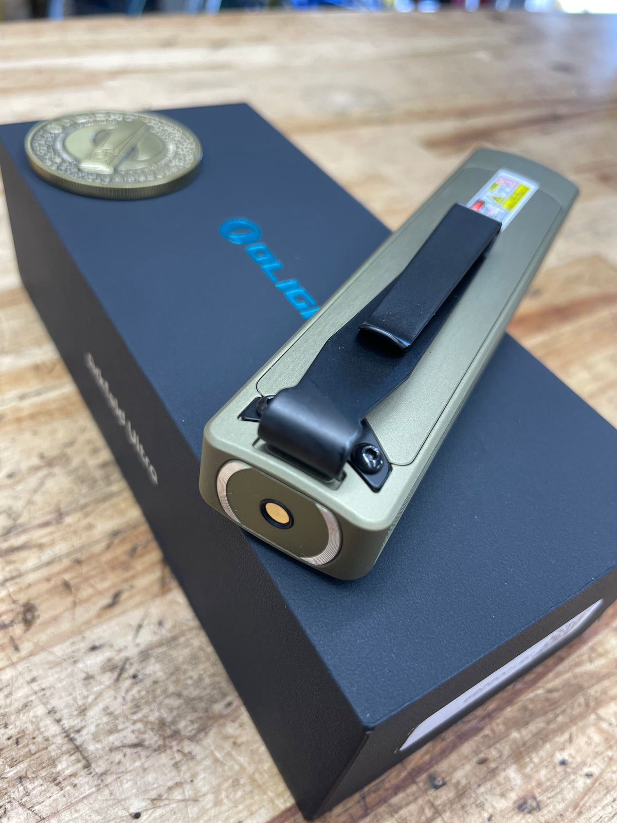 Olight Arkfeld Ultra 3-in-1 EDC Flashlight UV/Laser Olive Green BRAND NEW