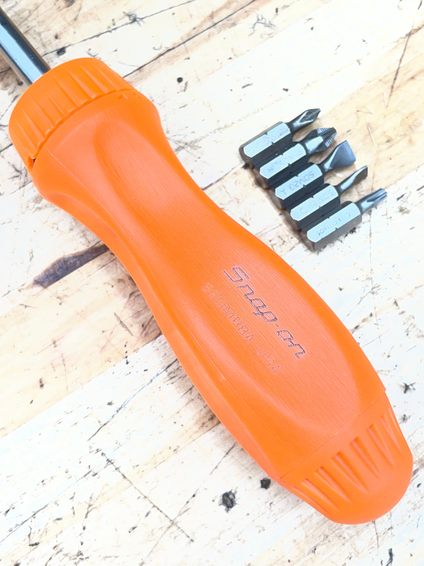 Snap On Long Ratcheting Screwdriver Orange Hard Handle USA BRAND NEW SSDMR8A