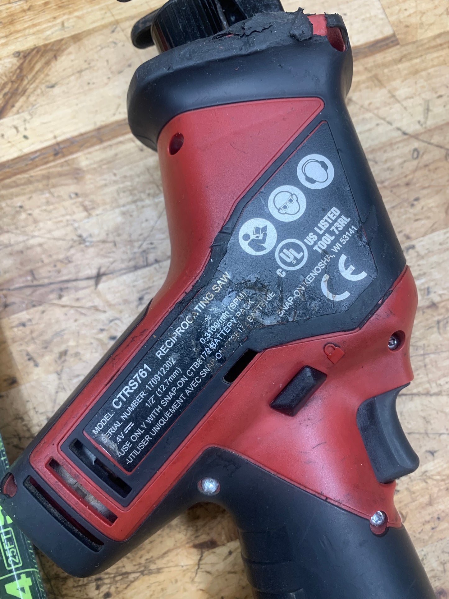 Snap On 14v Reciprocating Saw CTRS761