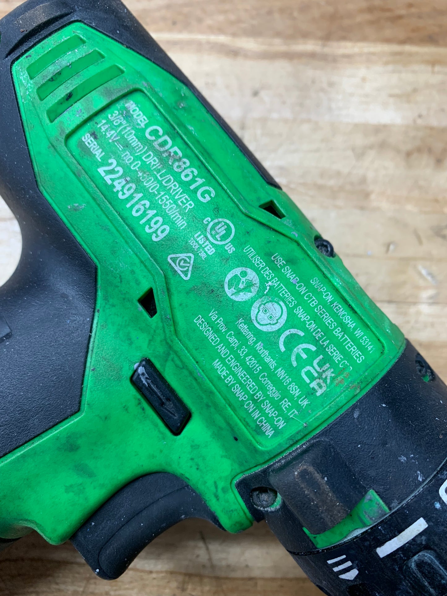 Snap On 14.4v Drill WITH BATTERY CDR861G