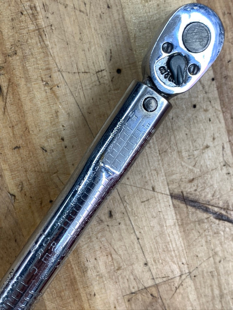 Snap on Vintage 3/8" torque wrench 30-200 in. lb. QJR217B