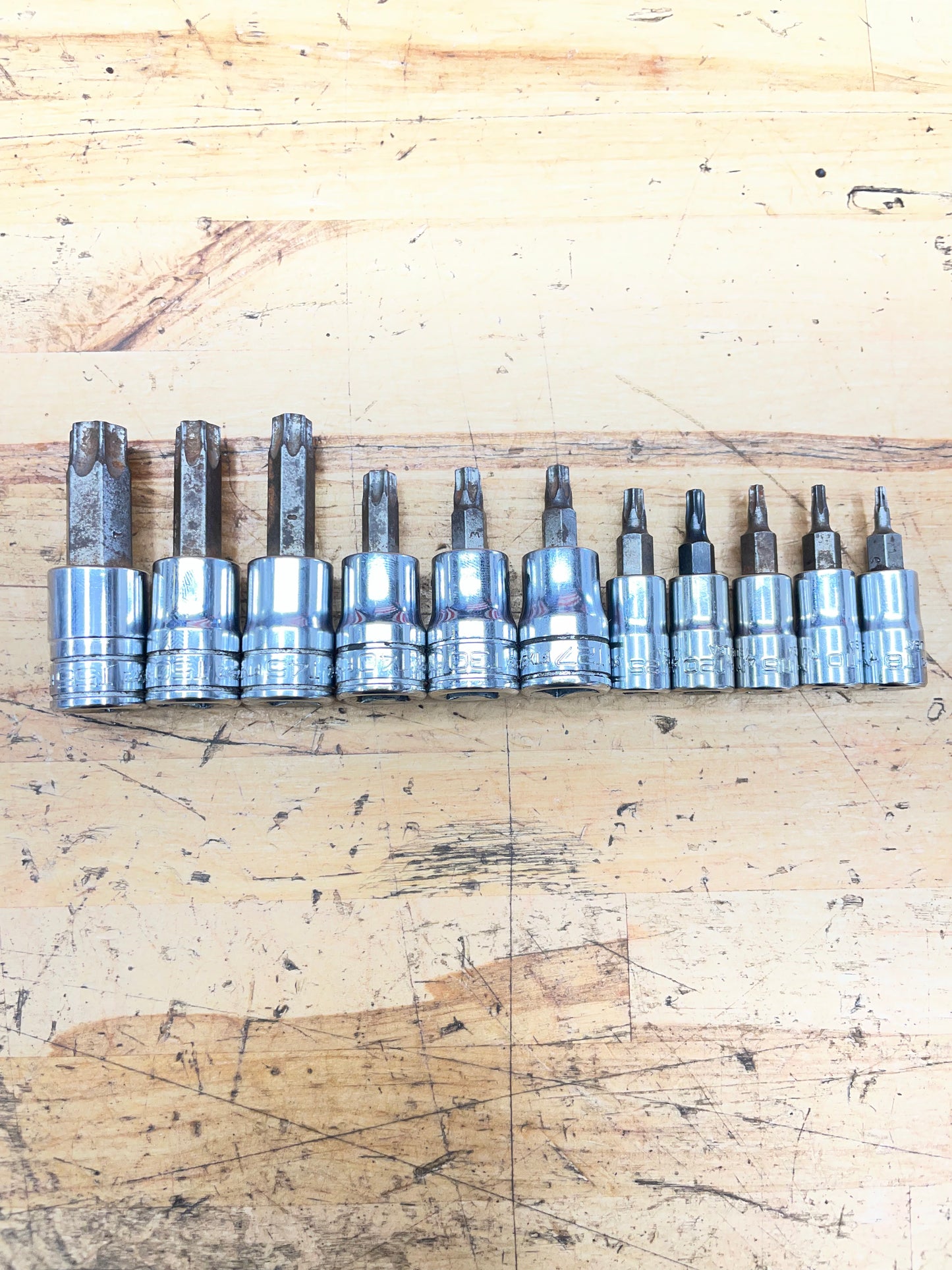 Snap On Torx Socket Set 11pc USA T8-T55